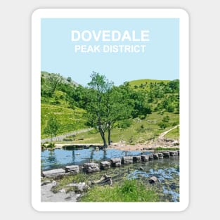 Dovedale, Peak District, Derbyshire art gift. Stepping Stones Sticker